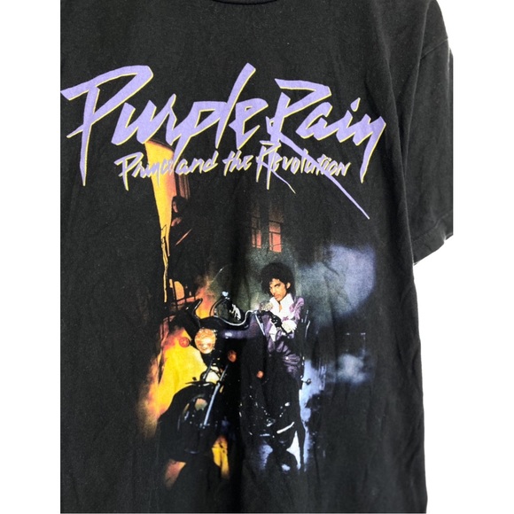 Urban Outfitters Prince Purple Rain 80s Oversized Graphic Cotton Tee, Black - L - Picture 3 of 5